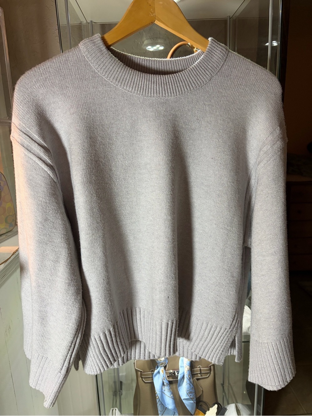 For The Republic Gray Crewneck Knit Pullover